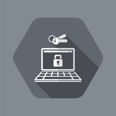 Özel bilgisayar hesabı - düz en az simgesi