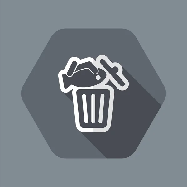 Food trash icon — Stock Vector