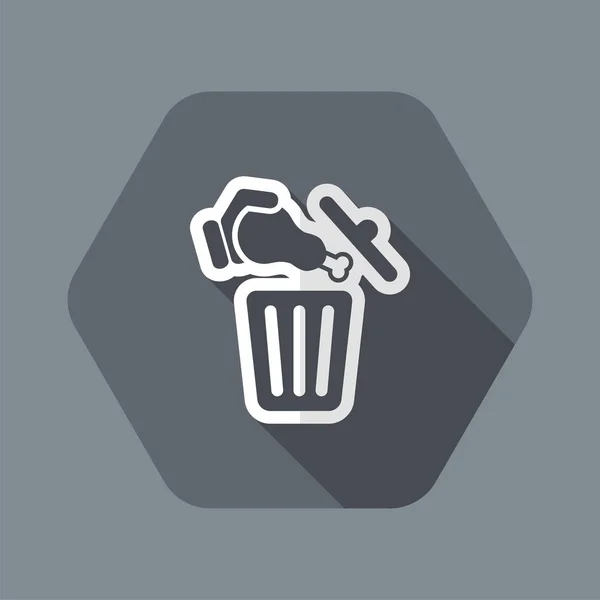 Icono de basura de comida — Vector de stock