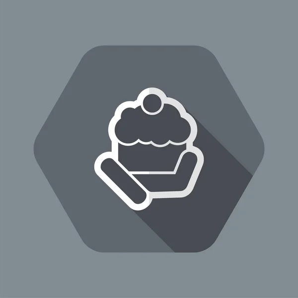 Cupcake-ikonen — Stock vektor