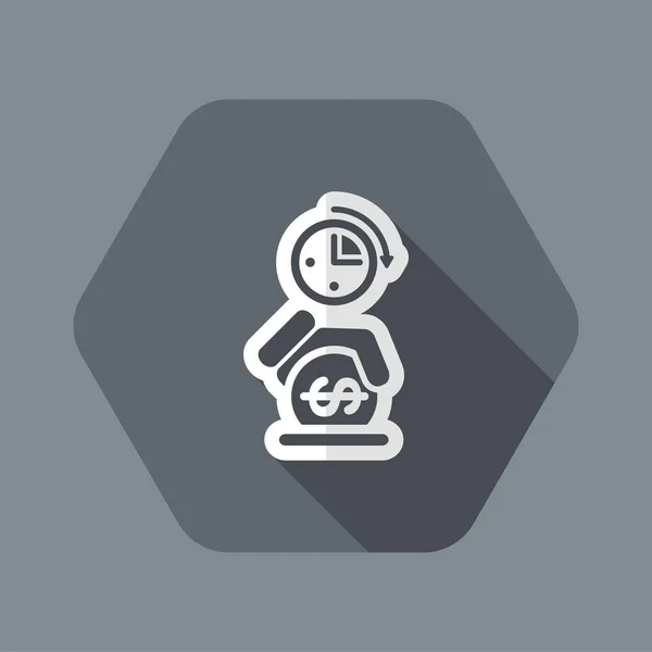 Pengar tid ikonen — Stock vektor