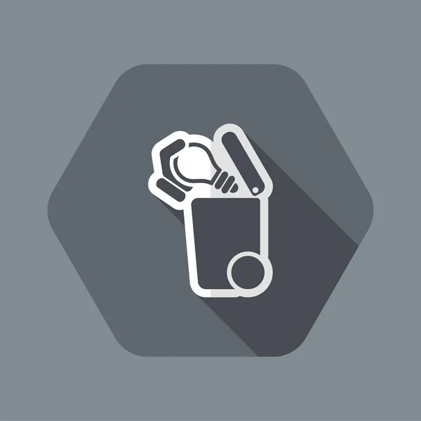 Separate waste collection icon — Stock Vector