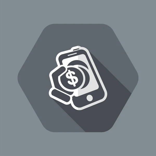 Ícone do banco móvel —  Vetores de Stock