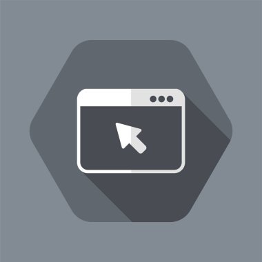 Tarayıcı ve işaretçi - vektör düz en az simgesi