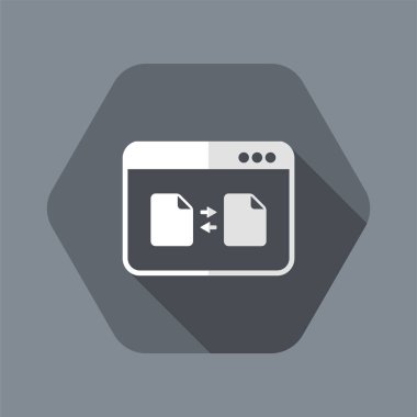 Dosya aktarımı - vektör düz en az simgesi