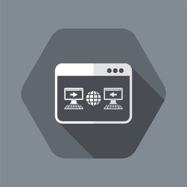 Web transfer - vektör düz en az simgesi
