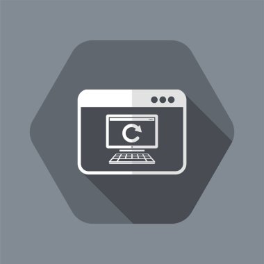 Bilgisayar güncelleştirmelerini - vektör düz en az simgesi