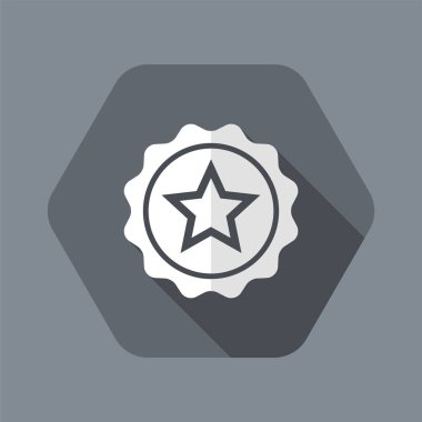 Star - vektör düz en az simgesi değerlendirme