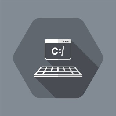 Programlama yazılım - vektör düz en az simgesi