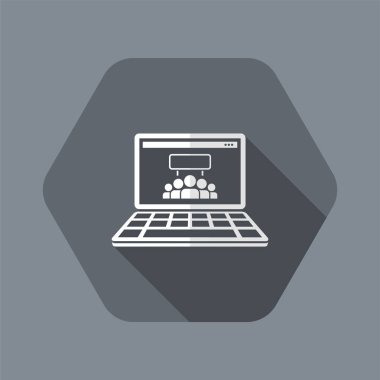 Sosyal ağ - vektör düz en az simgesi protesto grubu