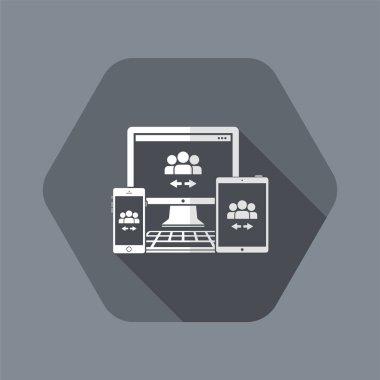 İnsanlar ağ Satım simgesini