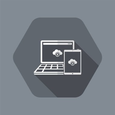 Çoklu cihazlar bulut simgesi