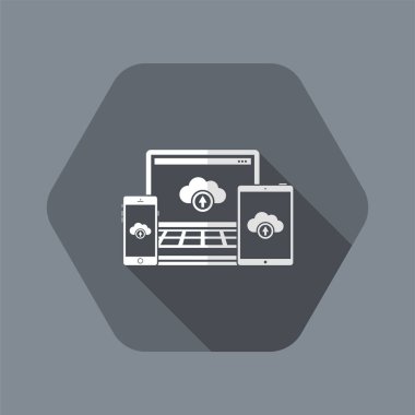 Çoklu cihazlar bulut simgesi