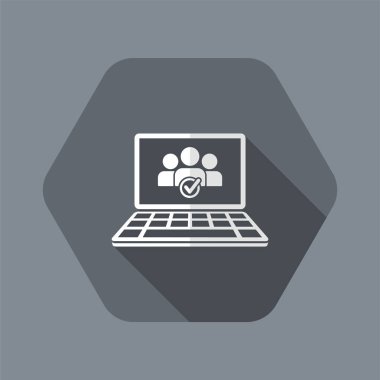 Onay bilgisayar kişiler simgesini