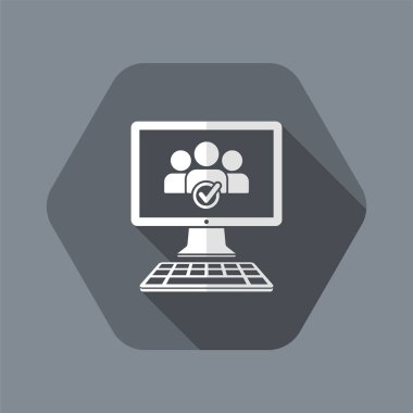 Onay bilgisayar kişiler simgesini