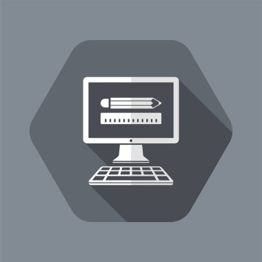 Tasarımcı app düz simgesi