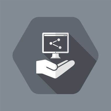 Bilgisayar ağ hizmetleri - Minimal vektör simgesi