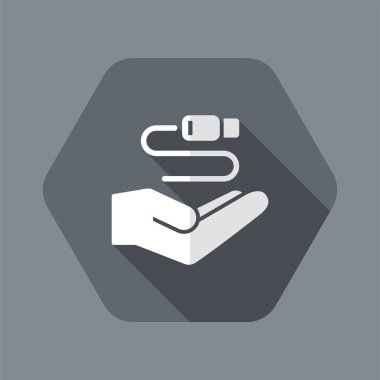 Kablo bağlantısı - Minimal vektör simgesi