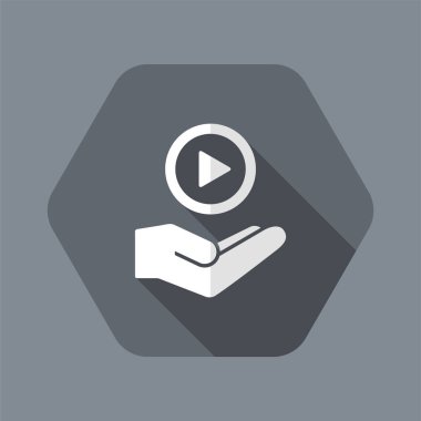 Multimedya oynatıcı - Minimal modern simgesi