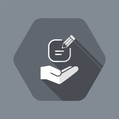 İleti düz tek simgesi