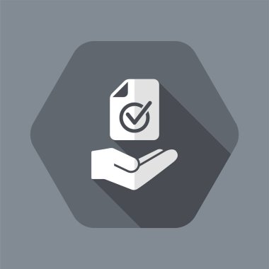 Kontrol belgesi - Minimal vektör simgesi