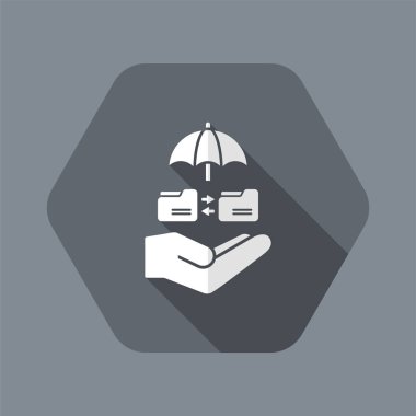 Güvenli veri aktarımı - Minimal vektör simgesi