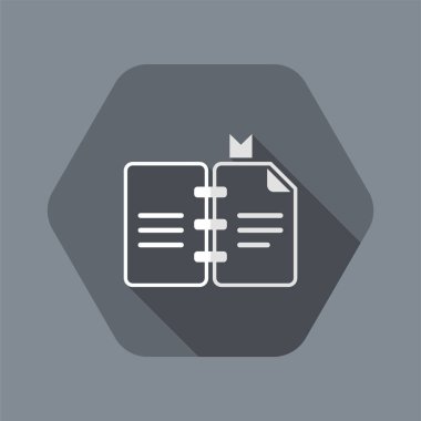 Kavramı kitap - vektör düz simgesi