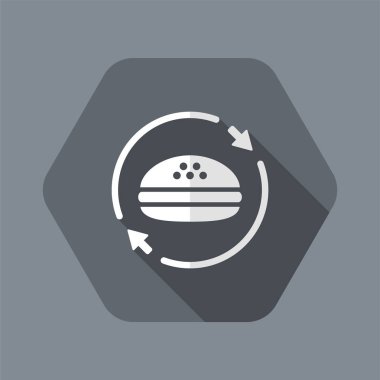 Fast-foood sabit hizmet - vektör düz simgesi