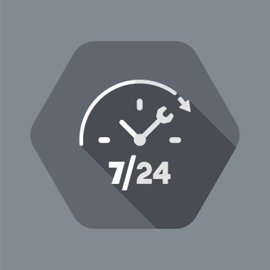 Tam zamanlı teknik destek hizmetleri - vektör web simgesi