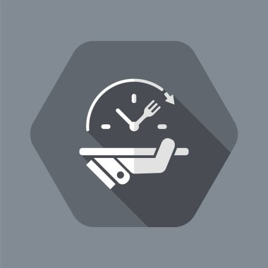 Tam zamanlı yemek hizmetleri - vektör web simgesi