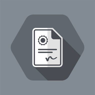 Resmi sertifika - vektör web simgesi