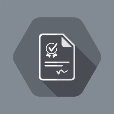 Resmi sertifika belgesi - vektör web simgesi