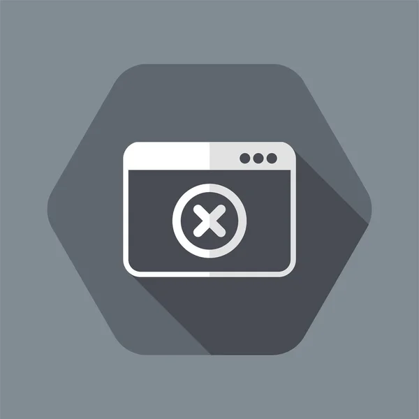 Fenêtre d'alerte - icône minimale plate — Image vectorielle