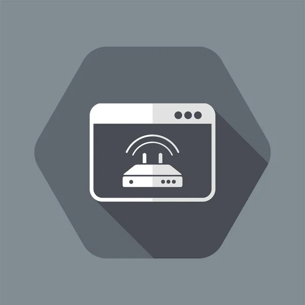 Router setting window - Vector flat minimal icon — Stock Vector