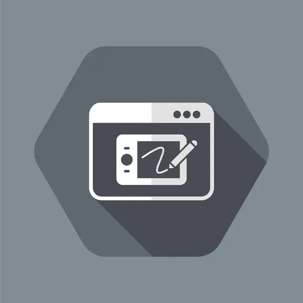 Designer tablet-programmet - vektor platt minimal icon — Stock vektor