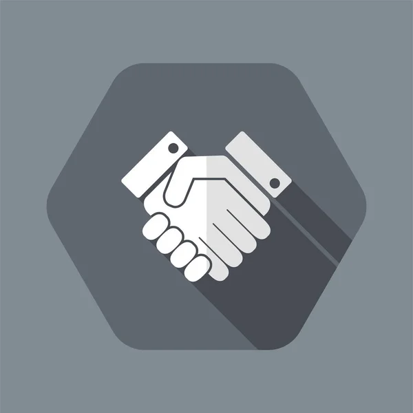 Handshake web jednu ikonu — Stockový vektor