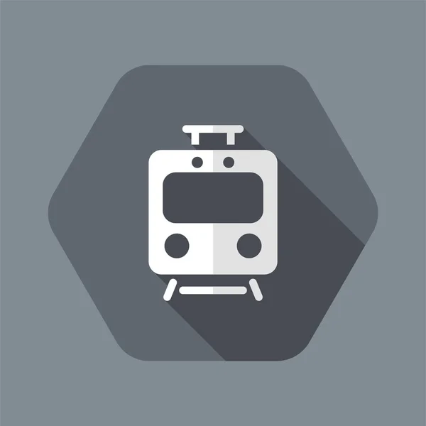 Tren plano Vector icono — Vector de stock