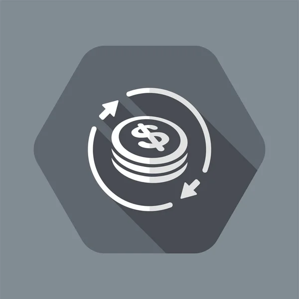 Money exchange ikon - dollar — Stock vektor