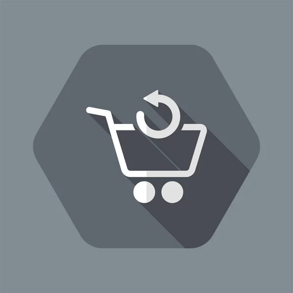 Web winkel pictogram terug — Stockvector