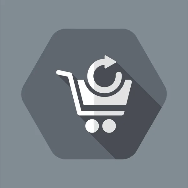 Refresh shopping cart icon — Stock Vector
