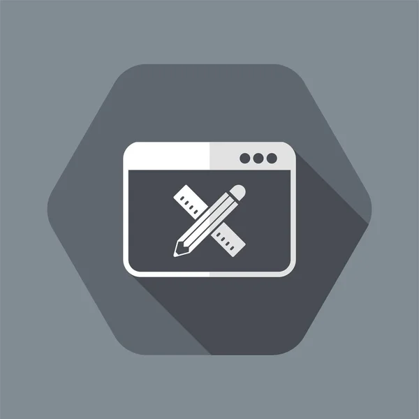 Projeto de design de computador - Vector web flat icon — Vetor de Stock