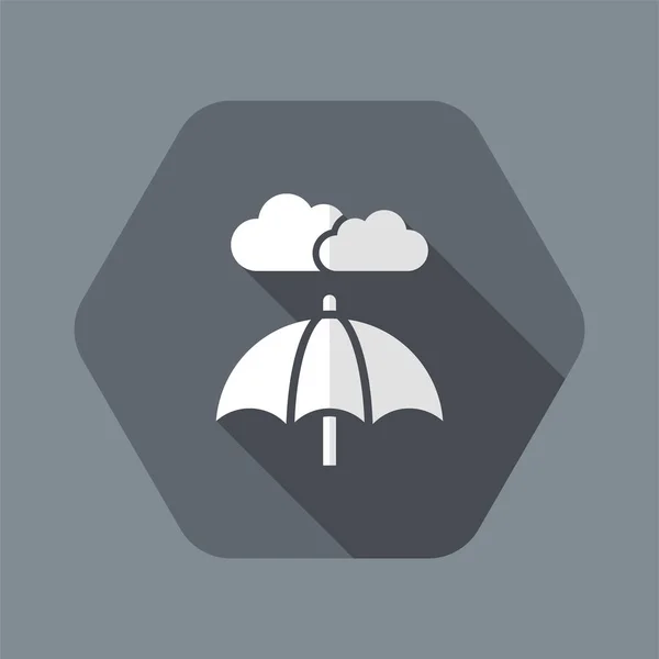 Parapluie - icône vectorielle minimale — Image vectorielle