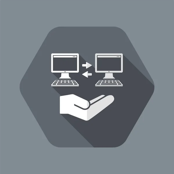 Service offer - Computer synchronization - Minimal icon