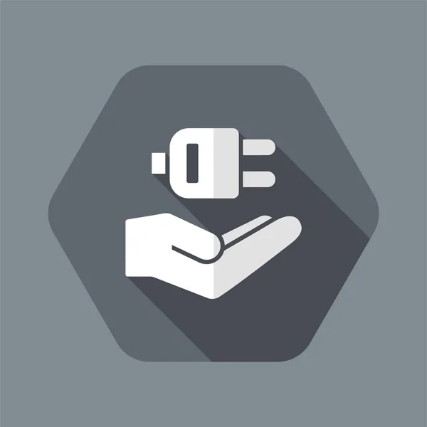 Offre de service - Service Électricité - Icône minimale — Image vectorielle