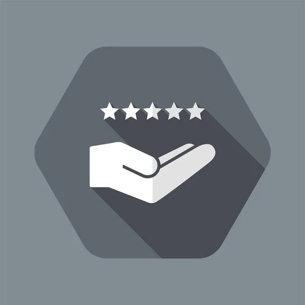 Top, nejlepší služby - minimální ikona hodnocení — Stockový vektor