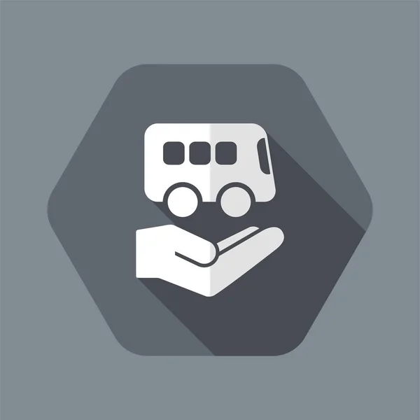 Servicios de autobús - Icono mínimo — Archivo Imágenes Vectoriales