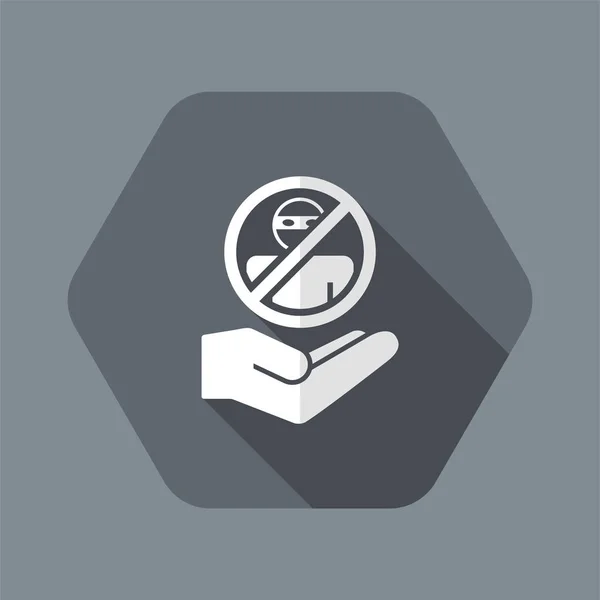 Servicios de seguridad - Icono mínimo único — Archivo Imágenes Vectoriales