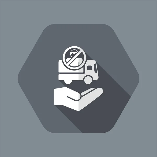 Concepto de transporte de seguridad - Icono mínimo — Archivo Imágenes Vectoriales