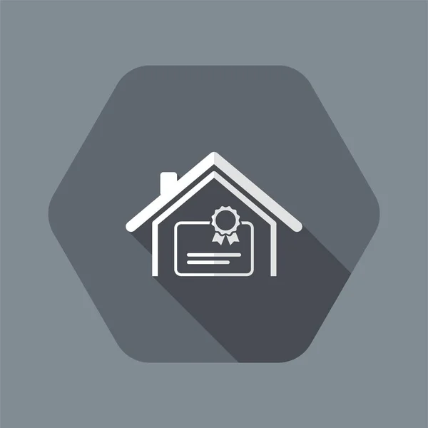 Home servicios de certificación - Vector icono — Vector de stock