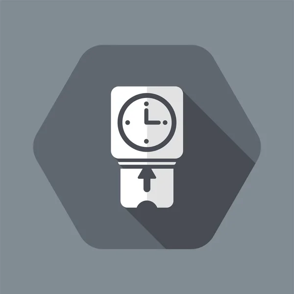 Tarjeta de reloj - Vector icono plano — Vector de stock